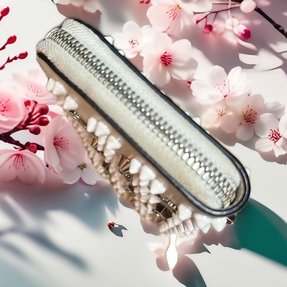 Christian Louboutin White Studded Wallet - Picture 8 of 8